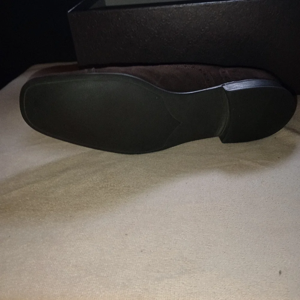 IOB Gucci Bamboo Accent Suede Brogues Men's Size: 9 - Picture 12 of 15